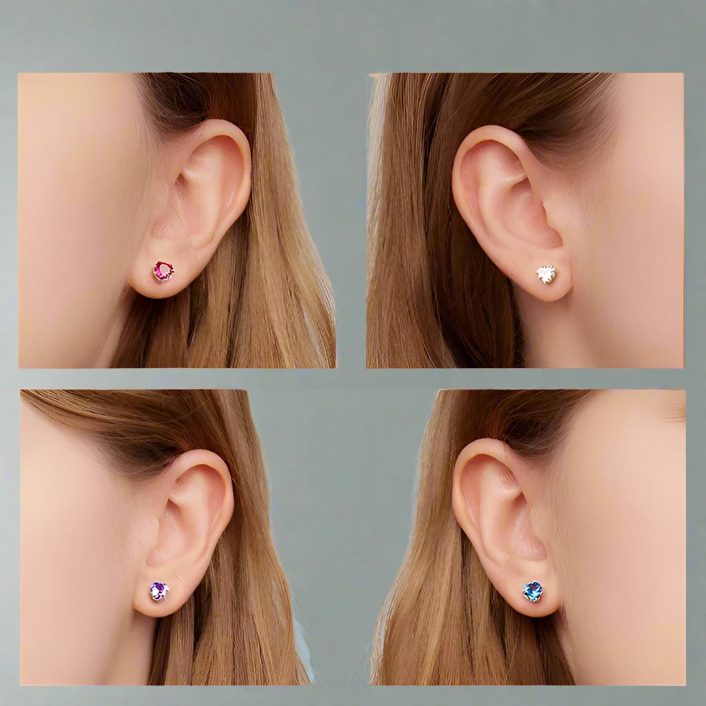 Kamellia Birthstone  Earrings