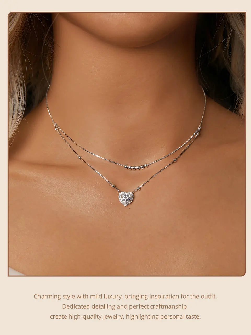 Princess Halo Heart Necklace